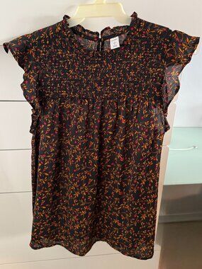 Black Ditsy Flower Shirt